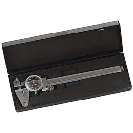 Precise 6" (15.24 cm) SAE Vernier Caliper | 0.001" Accuracy | Shockproof Dial | Stainless Steel | Satin Chrome Finish | 4-Way Measurement