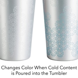 Arora Aluminum Cups for Drinks, Metal Color-Changing Silver Color Tumbler, Aluminum 30oz Cup, Set of 6