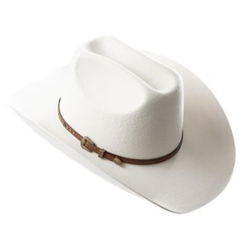 Stylish Western Cowboy Hat - Cowboy Hats for Men - Durable Hat for Men - Accessories for Cowboy Party, Western Outfit - Cowboy Hat by Quickshot White