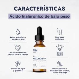 Hebbe Cosmetics Ácido Hialurónico Bajo Peso Molecular 20ml Hidratante Facial