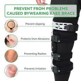 Orthomen Undersleeve Knee Brace Cotton Spandex Blend Knee Sleeves (2 Pack) for Women & Men, Breathable Knee Sleeve for Knee Bracing, Comfortable Knee Sleeve for Knee Braces,X-Large