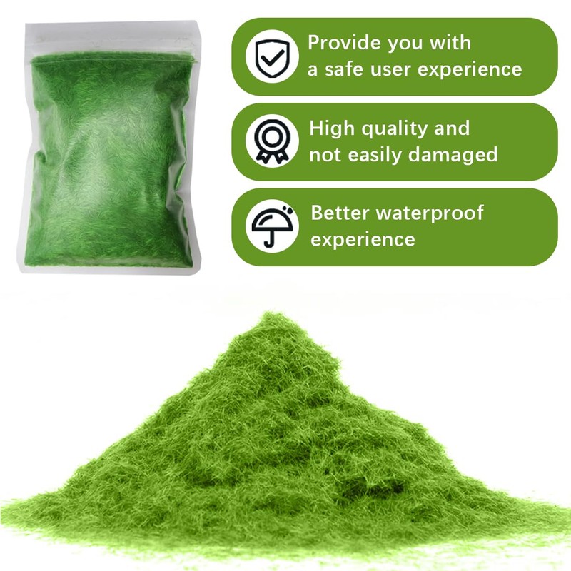 Tomedeks Moosimitation Grass Plants, Scattered Grass Meadow Static Grass Powder
