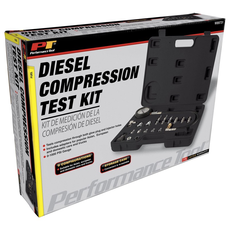 Performance Tool W89731 Diesel Compression Test Kit - Professional Grade