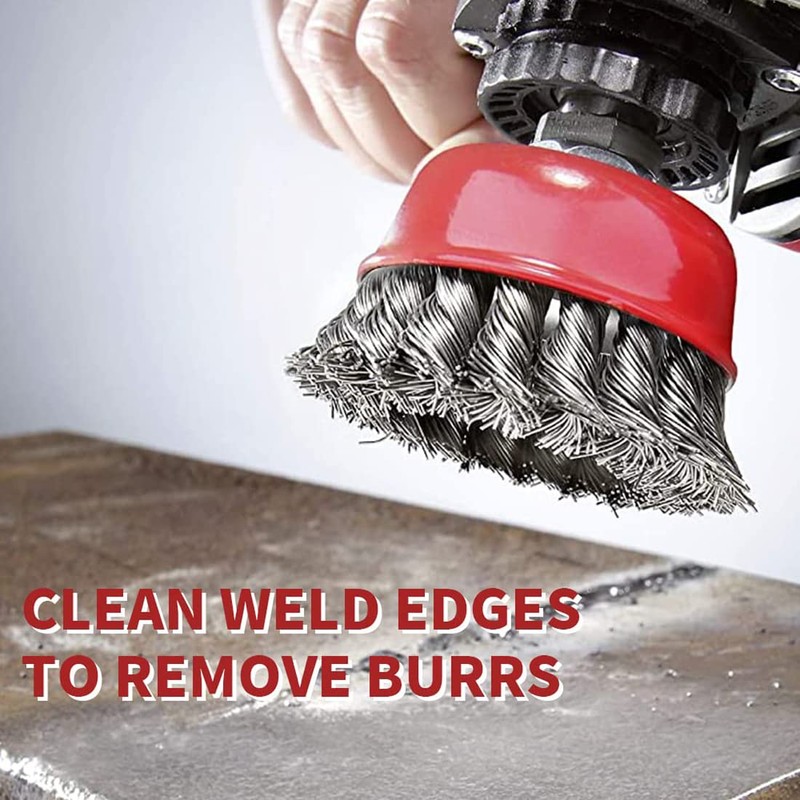 WENORA 20-Piece Knotted 3 Inch Wire Cup Brush for Angle