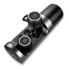 Monster Clarity 101 AirLinks Wireless Earbuds, Bluetooth 5.0 in-Ear Headphones with Charging Case, Stereo Earphones Deep Bass Sound, IPX5 Waterproof, Built-in Mic, Clear Call, Secure Fit for Sports