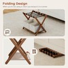 oakvivo Fully Assembled Walnut Luggage Racks Set of 2 with