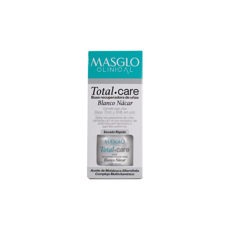 Base Masglo Clinical Base recuperadora de uñas maltratadas Tono Blanco