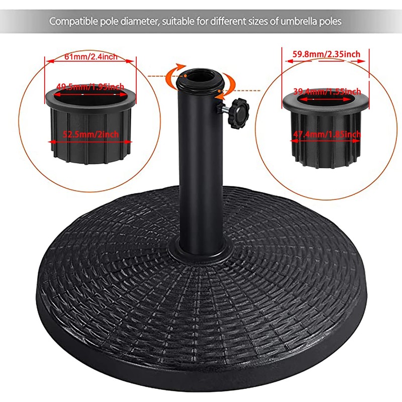 4 Pcs Patio Umbrella Parasol Base Stand Hole Ring Plug