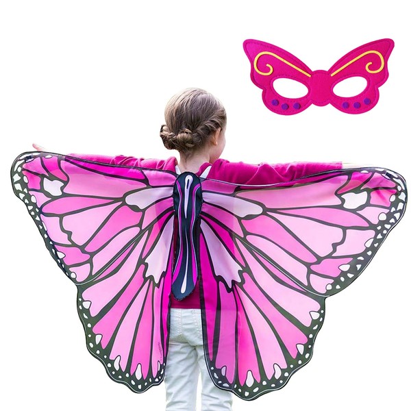 AffeGifts Butterfly Wings Kids, Large Butterfly Cape for Girls Butterfly