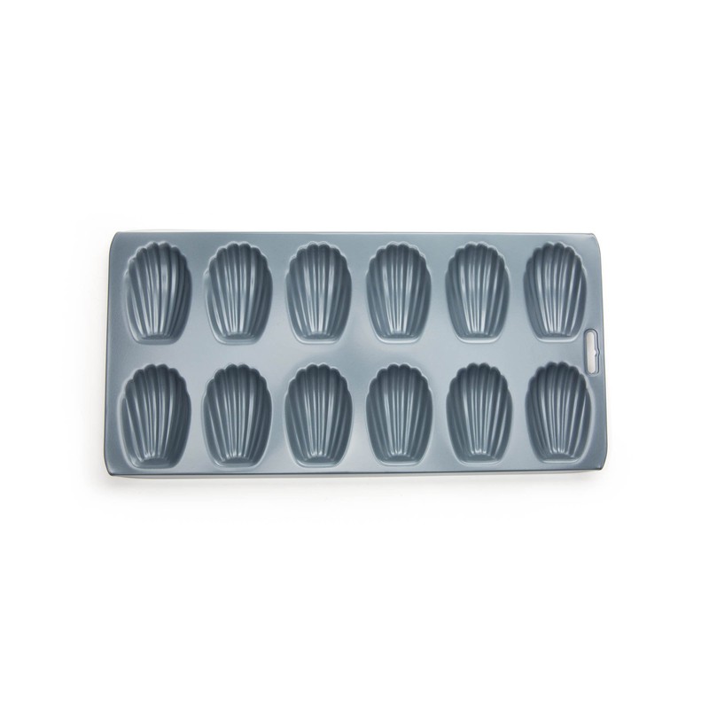 Fox Run Non-Stick Madeleine Pan, Carbon Steel, 12-Cup,Grey