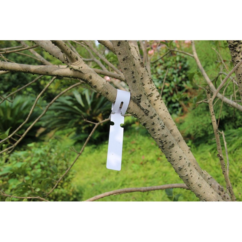 KINGLAKE 200 Pcs White Plastic Plant Tree Tags Nursery Garden
