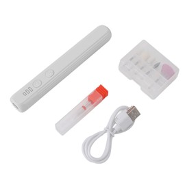30000RPM Portable Electric Nail Drill with LED Light Professional Manicure Pedicure Polishing Shape Tools for Home Salon Use White
