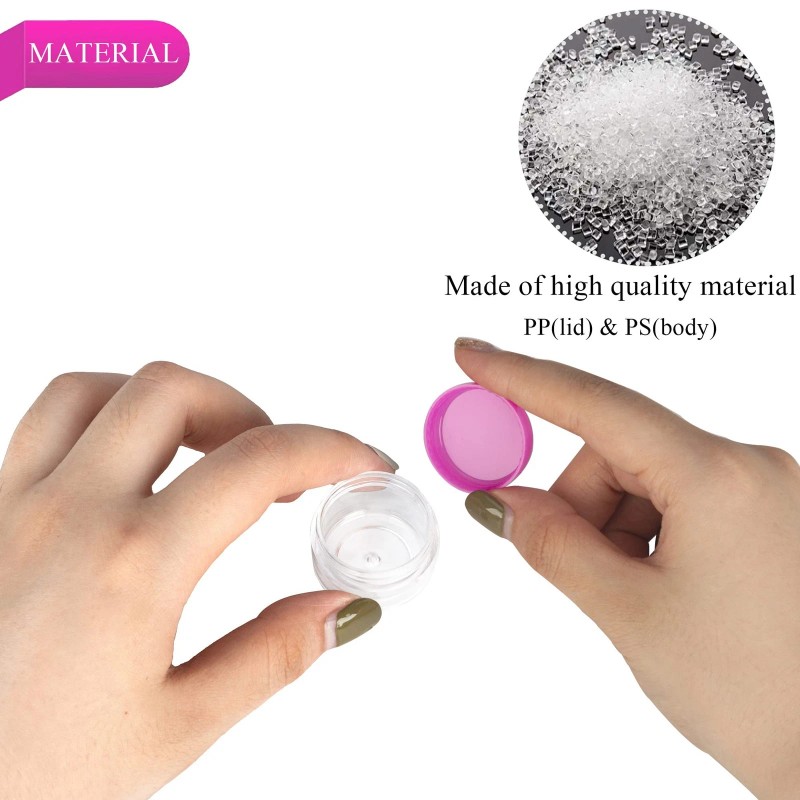 Yomospace 100PCS 5 Gram Sample Containers, 5ml Empty Jars with