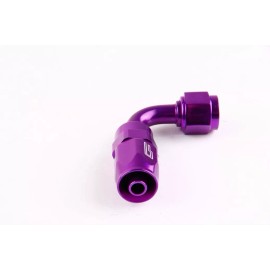 ColorFittings PURPLE -8AN / 8AN Fitting "Dash Eight" 90 degree swivel (matches tial purple)