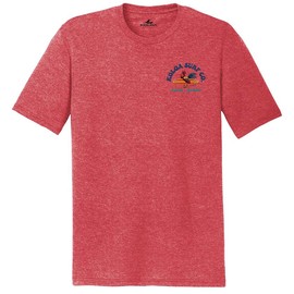 Koloa Surf Company Men's Cocky Surfer Logo Tri-Blend Comfort T-Shirts-2XL-RedFrost/c