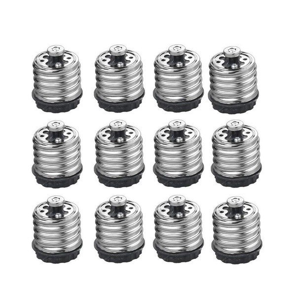 YQBOOM 12-Pack E40/E39 to E27/E26 Light Bulb Socket Adapter Converter,