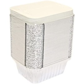 GSL - 25 x Aluminium Foil Food Containers + Lids No2 Takeaway