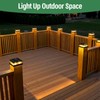 JOFIOS 16pack Modern Black Solar LED Post Cap Lights, 16