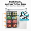 iSPECLE Chest Freezer Organizer Bins - 5 Pack Small Stackable