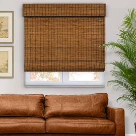 CHICOLOGY Bamboo Roman Shades - Smart Choice Eco-Friendly Light Filtering Blinds for Windows, Premium Quality, Ideal for Home, Frost, 47" W X 64" H