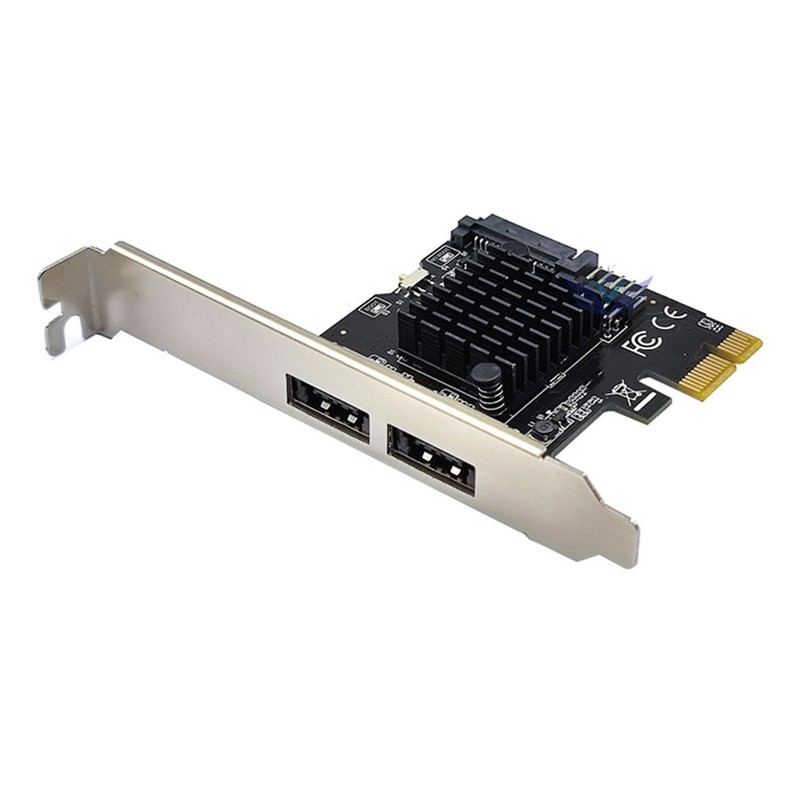 PCIE to Power ESATA Expansion Card 2 Port 6.0Gbps Support