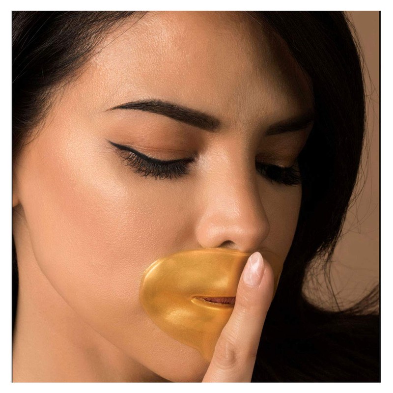 Gold Lip Mask x10 Collagen Hyaluronic Plumping Moisturising Soothing