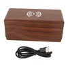 Wooden LED Clock Home Bedroom Brown Digital Alarm Clock with