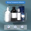 Diesisa 3pc Acrylic Wall Mount Organizer, Adhesive Clear Shower Caddies,Acrylic