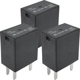 3-Pack 301-1A-C-R1-U03 Relay - 35A 12VDC 4-Pin SPST Automotive Relay - Multi-Purpose Use for Lights/Fans/Pumps - Compatible with Select Hyundai/Kia Vehicles