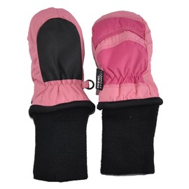 SnowStoppers Waterproof Stay On Winter Mittens with No Thumbs for Infants (Pink/Fuchsia)