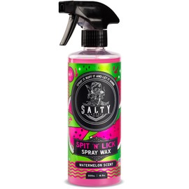 Salty Captain Spit & Lick Spray Wax Cleaner - (Juicy Watermelon Scent) Hydrophobic Automotive Car & Marine Boat Wax Polish | UV & Salt Protectant Marine Wax Sprayer for the Best Showroom Finish