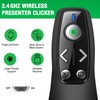 HELLCOOL Green USB C Presenter, 2.4 GHz Wireless PowerPoint Remote