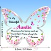 AMZQ Auntie Gifts Auntie Butterfly Shaped Plaque Christmas Birthday Gifts