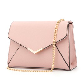 Jywmsc Women's Envelope Clutch Handbag Faux Leather Evening Bags Handbags for Wedding Party Cocktail Prom Crossbody Shoulder Bag, pink