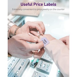 Uniclife 200 Pcs Price Tags with String Attached 1.76 Inch Writable Purple Hang Tags String Tags for Pricing Clothing Jewelry Price Display Labels Blank Merchandise Marking Paper Tags, 1.76" x 1.38"