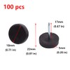 Antrader 100-Pack 5/8" Dia. Nylon Slider Glides Nail-on Furniture Table