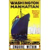 United States Lines 1933 Cabin Liners Vintage Poster Print Retro
