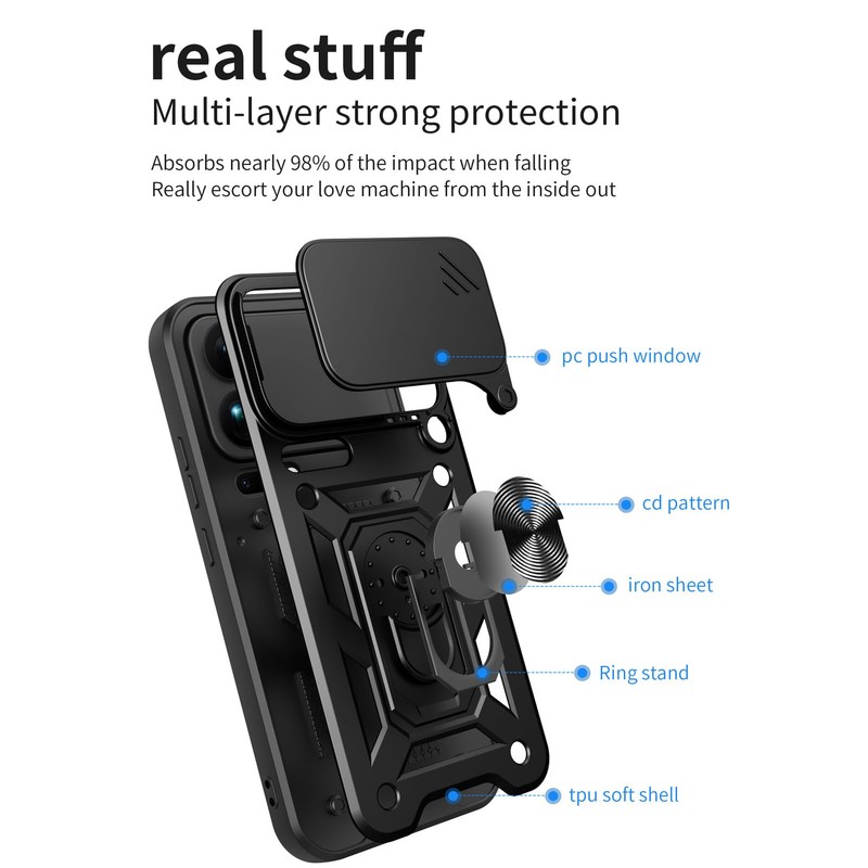 Ephoou for Xiaomi 17 Pro Max Case with Slide Camera