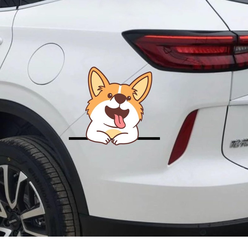 Fujitoya Dog Wall Sticker for Car, Monotone, Bath, Removable, Stylish