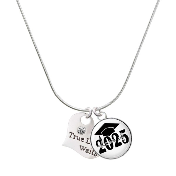 Delight Jewelry Silvertone Large True Love Waits Heart Script Class