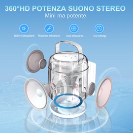 Aveek Karaoke-Maschine mit 1 drahtlosen Karaoke-Mikrofonen, tragbares Bluetooth 5.3,Karaoke Audio Mikrofon All-in-One, Karaoke-Maschine geeignet für Kinder,Geburtstagsgeschenke,Familienfeiern