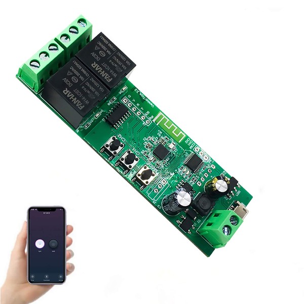 Newgoal 2-Channel WiFi Smart Switch Relay Module, TUYA/Smart Life App