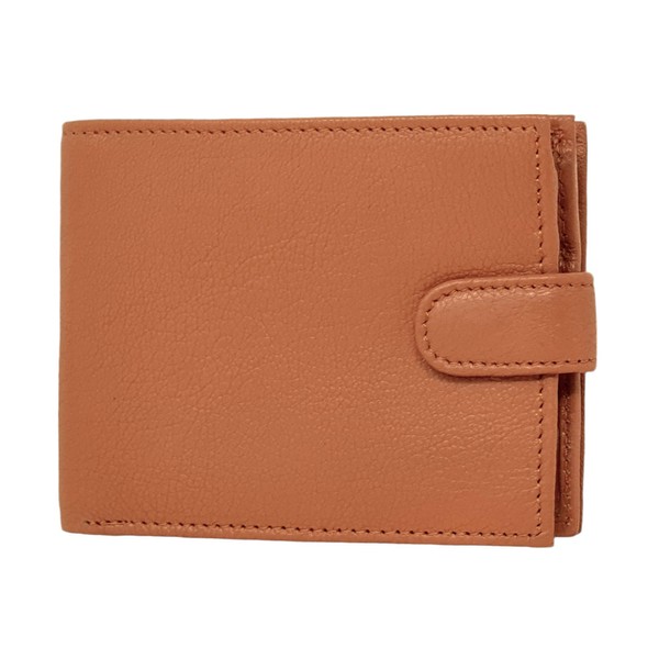 RAS Mens Wallets, RFID Blocking Soft Real Leather Coin Pocket