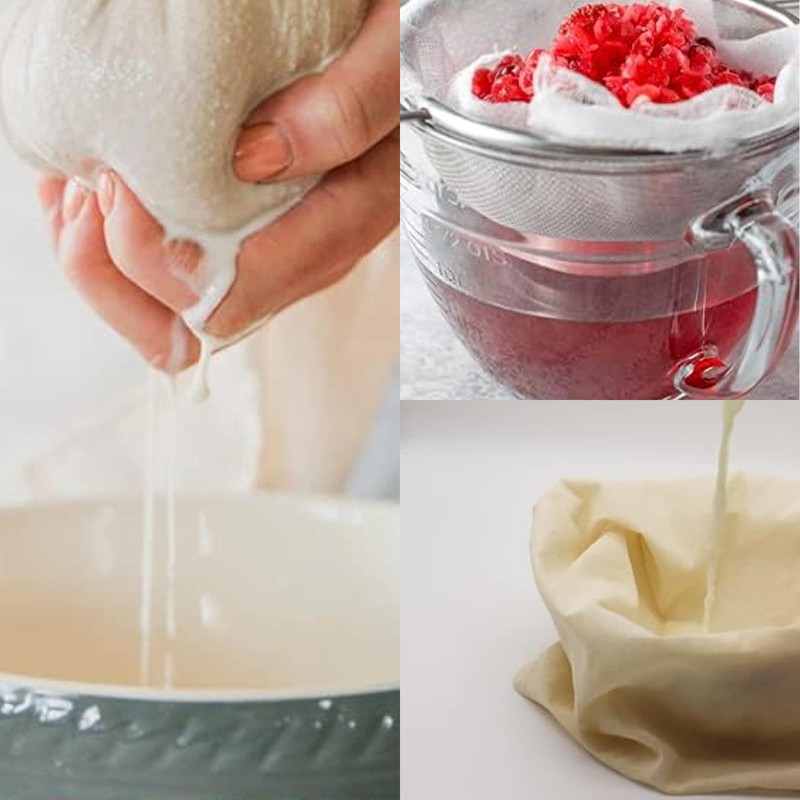 4PCS Nut Milk Bag 31 * 31CM, Reusable Cheese Cloth,