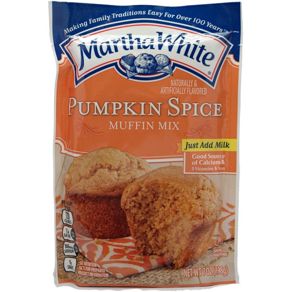 Martha White Pumpkin Spice Muffin Mix, 7 Oz (Pack of 3)