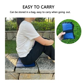 LUHIUMOYA Outdoor Seat Cushion, Strong and Durable, Moisture and Cold Proof, Suitable for Hiking, Camping, Picnic, Sports Fields (Blue)