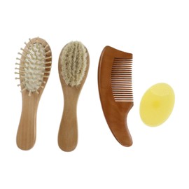 FRCOLOR 1 Set Bath brush back scrubber kids shower loofah sponge newborn hair brush shower loofahs pouf baby comb Home Baby Shower Brush washing brush toddler wool anti-static