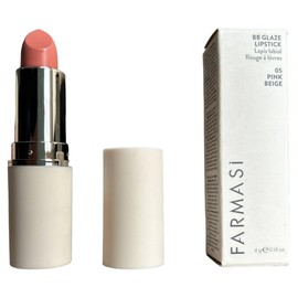 FARMASi Make Up BB Glaze Lipstick, Soft Texture, Extra Shiny Finish, Deep Nourishment, Moisturizer Lipstick, Hydration, Lightweight, 0.14 fl.oz, 05 Pink Beige
