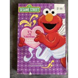 American Greetings Am Greet Valentines Cards Sesame Street 32 Cards & 20 Stickers Vintage 2011