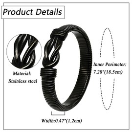 OIDEA Unisex Infinity Bracelet, Elastic Bangle Stainless Steel Wrist Jewellery Gift for Men Women